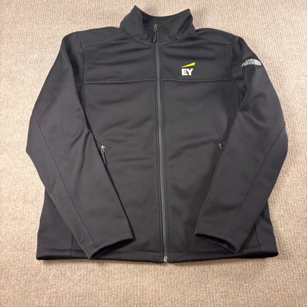 The North Face Black Ridgewall Soft Shell Full Zip Jacket Men's Size Medium EY
